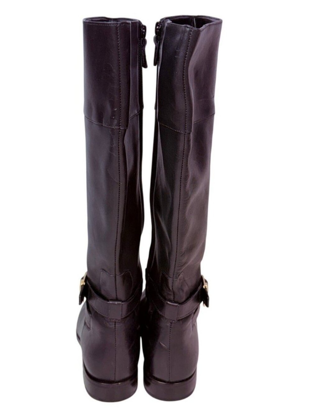 Catskills by Cole Hann Woman's Black Leather Zip Calf Boots 5-1/2 B - Picture 3 of 9